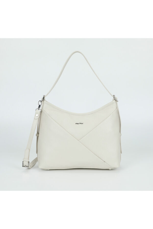 BORSA A SACCA IN VERA PELLE - BIANCO