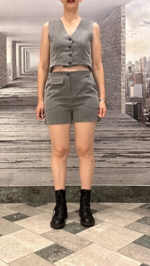 PANTALONE SHORT IN GESSATO