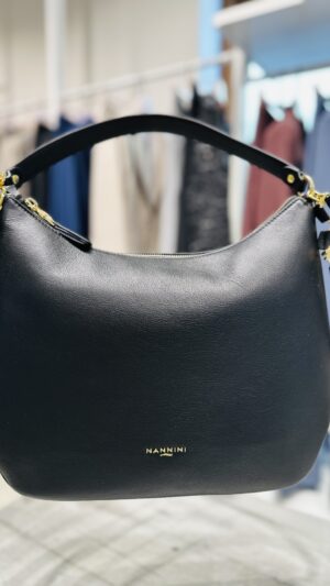 Borsa pelle Yvonne nero