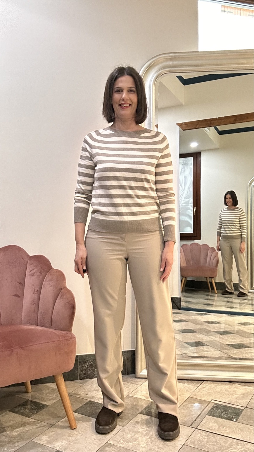 Maglia Facella riga cotone/seta/cach - immagine 4