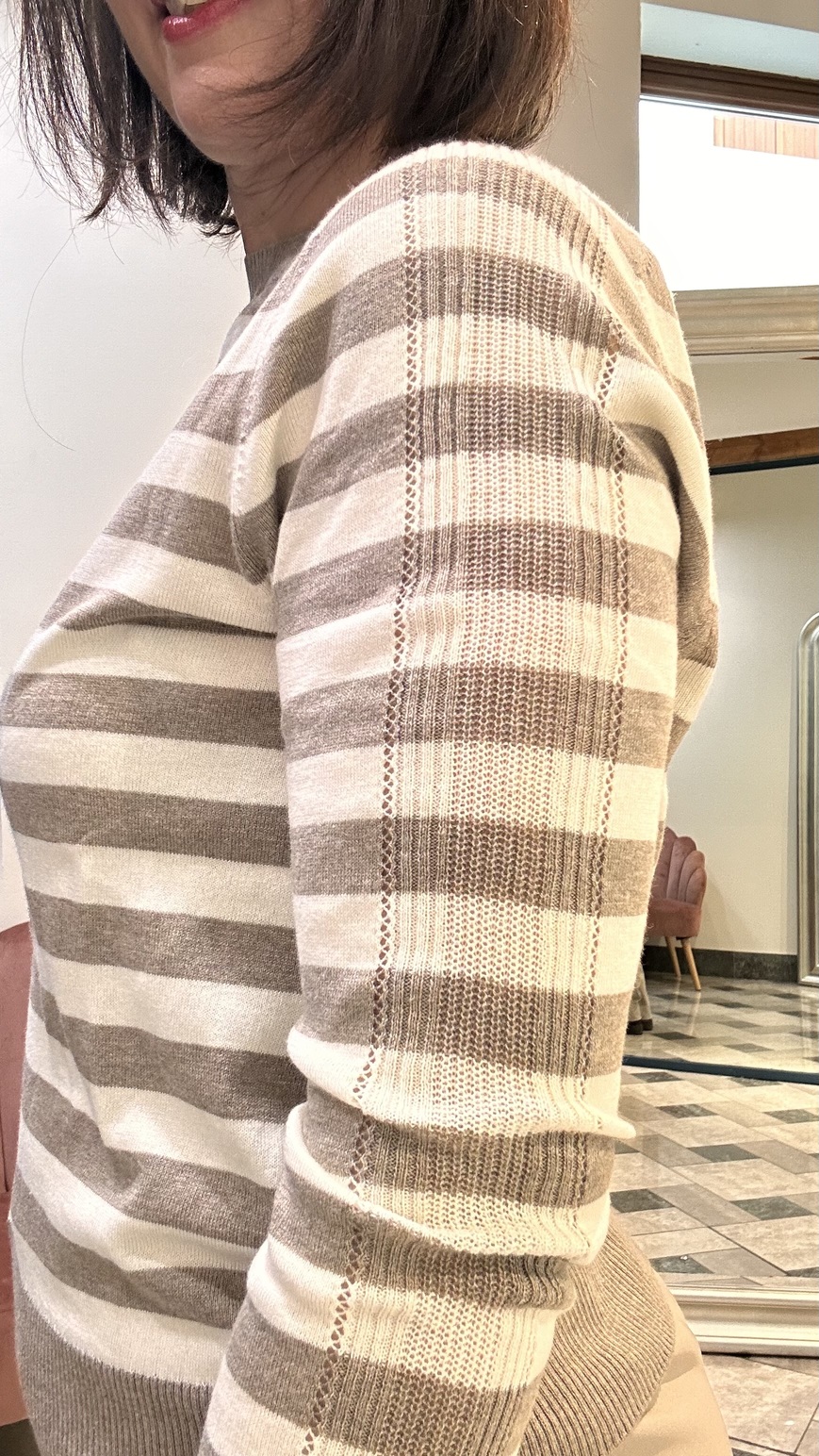 Maglia Facella riga cotone/seta/cach - immagine 3